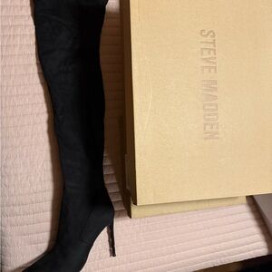 Steve Madden Black Over the Knee Boots
